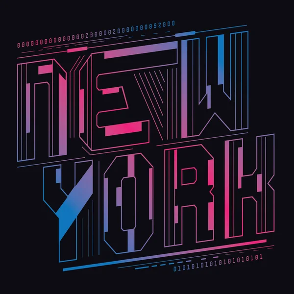 Tipografia da cor de Nova Iorque —  Vetores de Stock