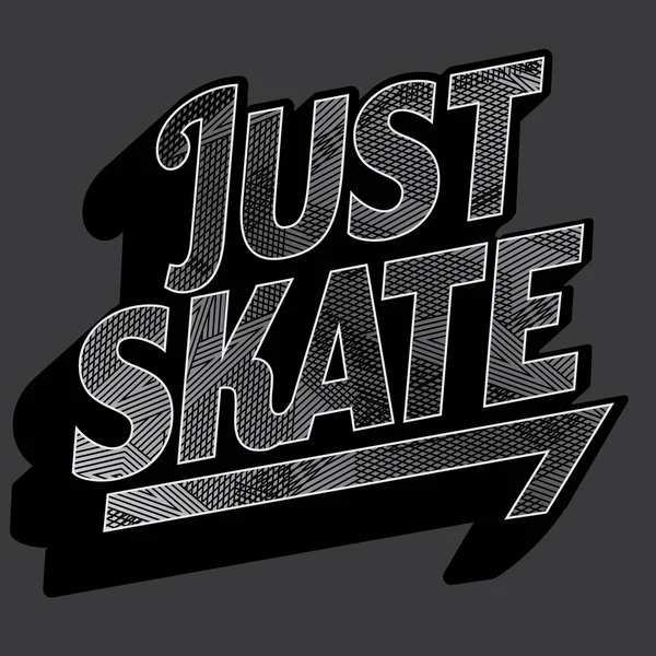 Skate board tipografia sportiva — Vettoriale Stock