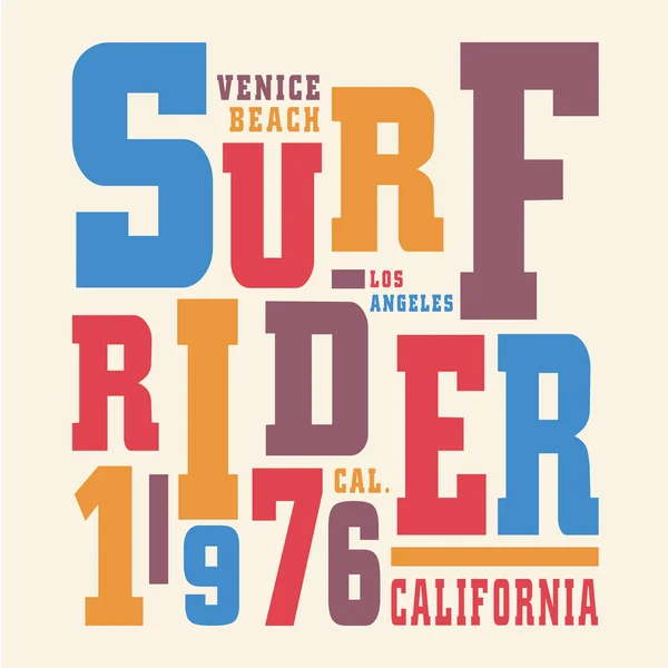 Surf California typografi — Stock vektor