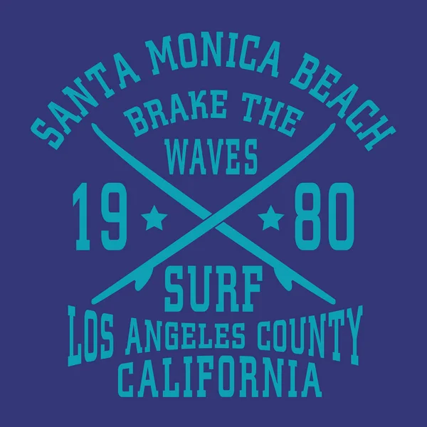 Surf друкарня Каліфорнії — стоковий вектор