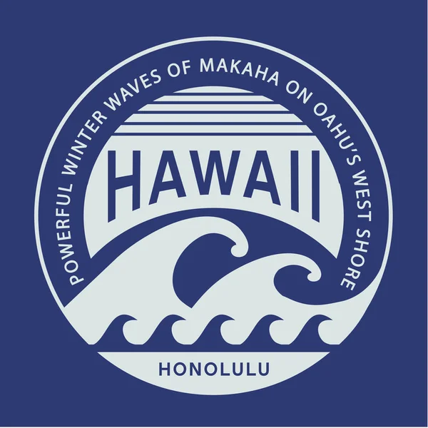 Hawaii Sport Surfování Typografie Tričko Grafika — Stockový vektor