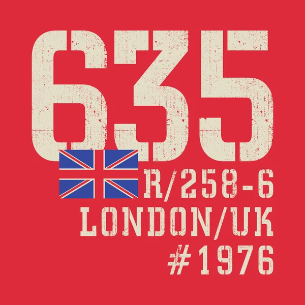 Londen typografie illustratie — Stockvector