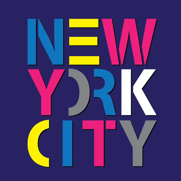 Typografie van New York — Stockvector