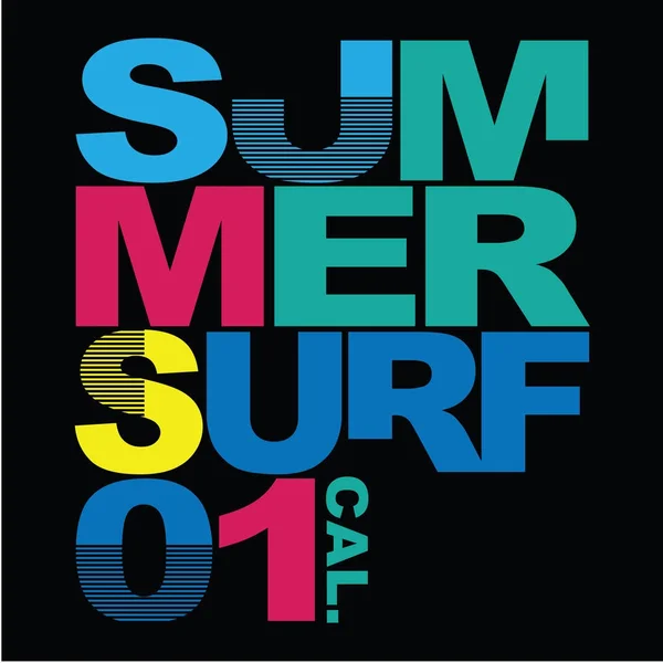 Letní surf typografie — Stockový vektor