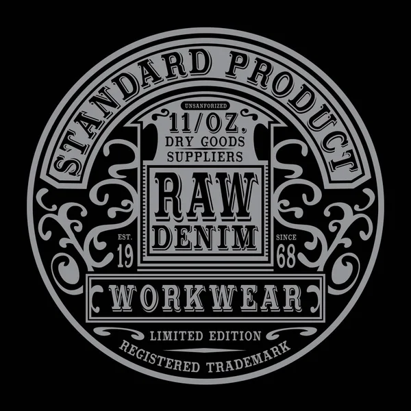 Ham denim tipografi, t-shirt grafiği