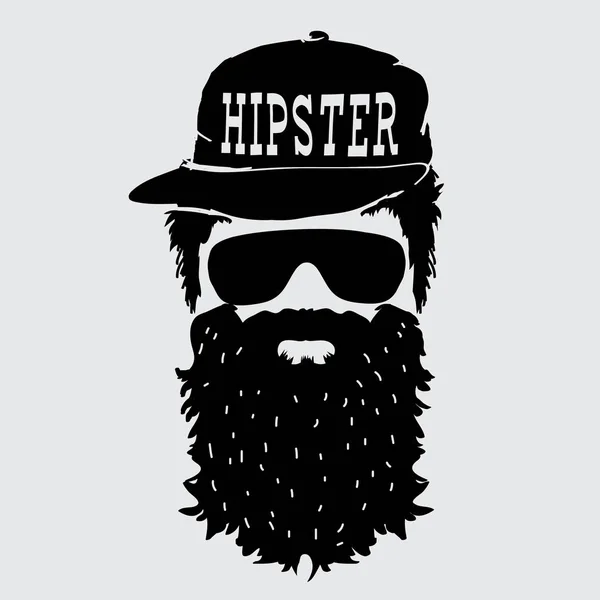 Illustration Homme Hipster Typographie Graphique Shirt — Image vectorielle