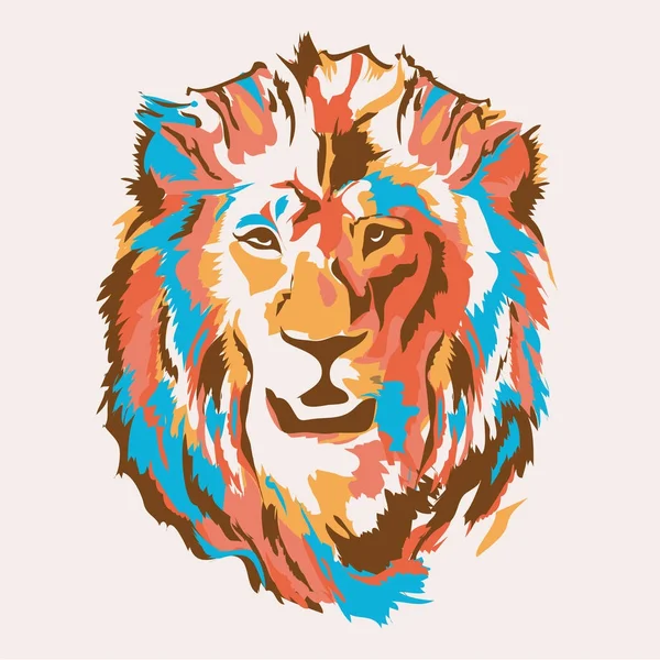 Ilustración cabeza león — Archivo Imágenes Vectoriales