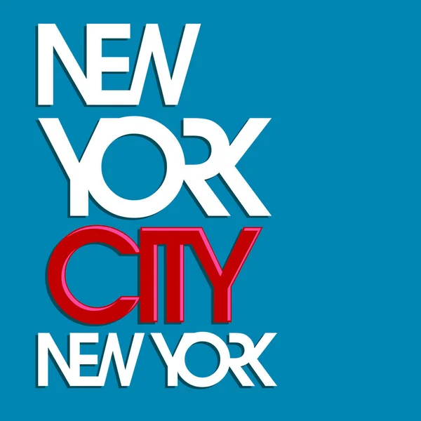 New York City New York Typografie Shirt Graphics Vectoren — Stockvector