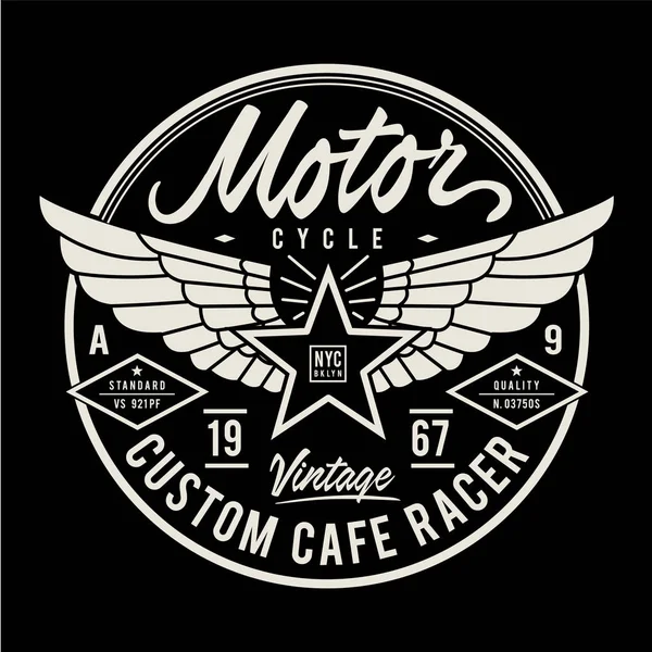 Motosiklet tipografi, t-shirt grafiği