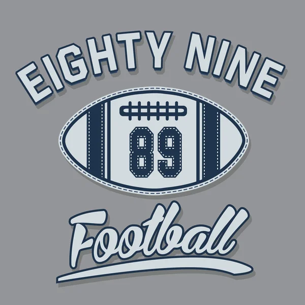 Typographie Football Graphique Shirt — Image vectorielle
