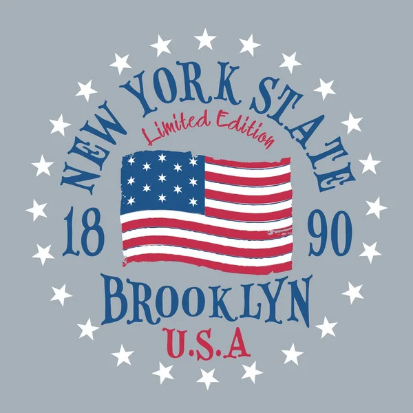 Типография флага Нью-Йорка — стоковый вектор