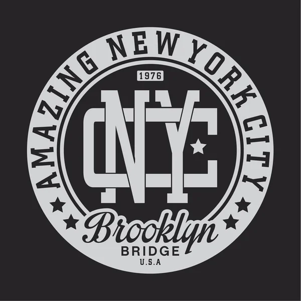 New York city úžasné typografie — Stockový vektor