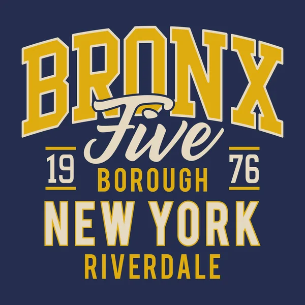 Sport New York Typografie Shirt Grafik — Stockvektor