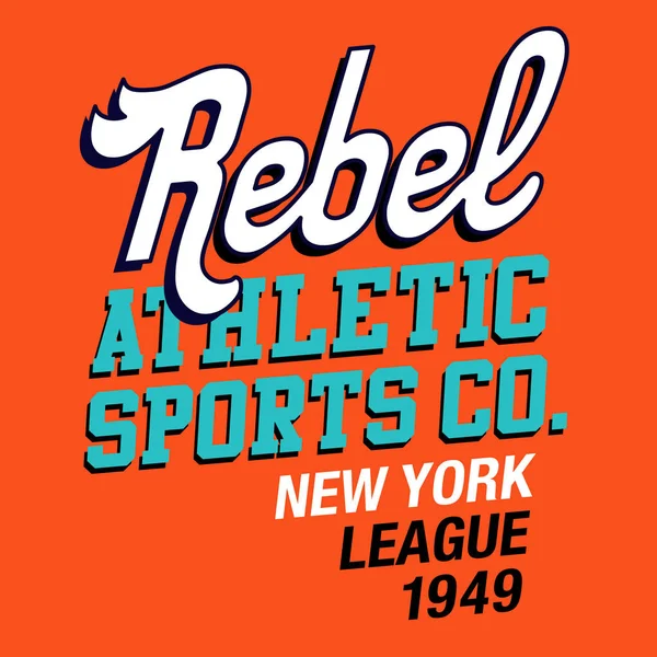 Deportes Atléticos Nueva York Diseño Camisetas Diseño Obra — Archivo Imágenes Vectoriales