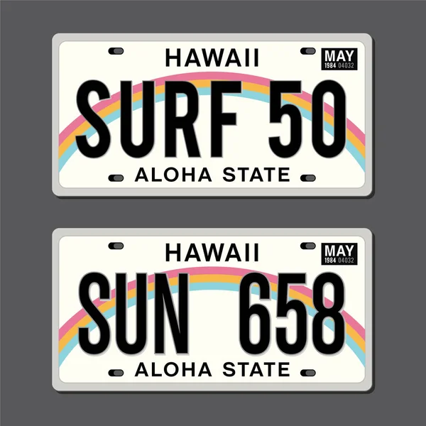 Licences Plaques Typographie Surf Typographie Shirt Graphique — Image vectorielle