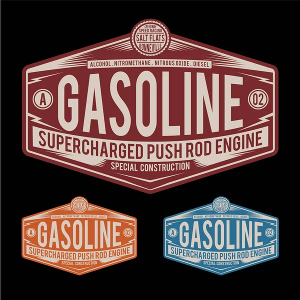 Benzyny Motocykl Typografii Shirt Grafiki — Wektor stockowy