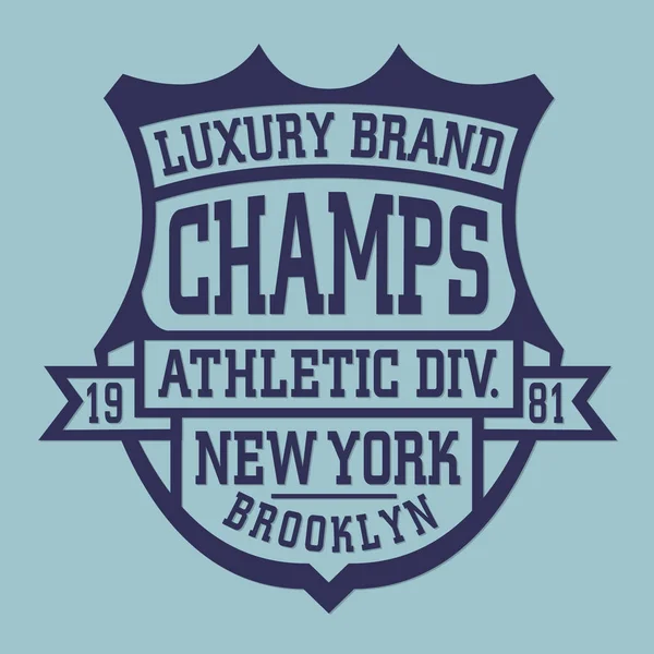Athletik sport new york typografie — Stockvektor