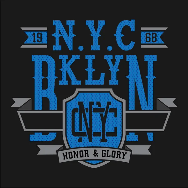 Brooklyn typografie ilustrace — Stockový vektor