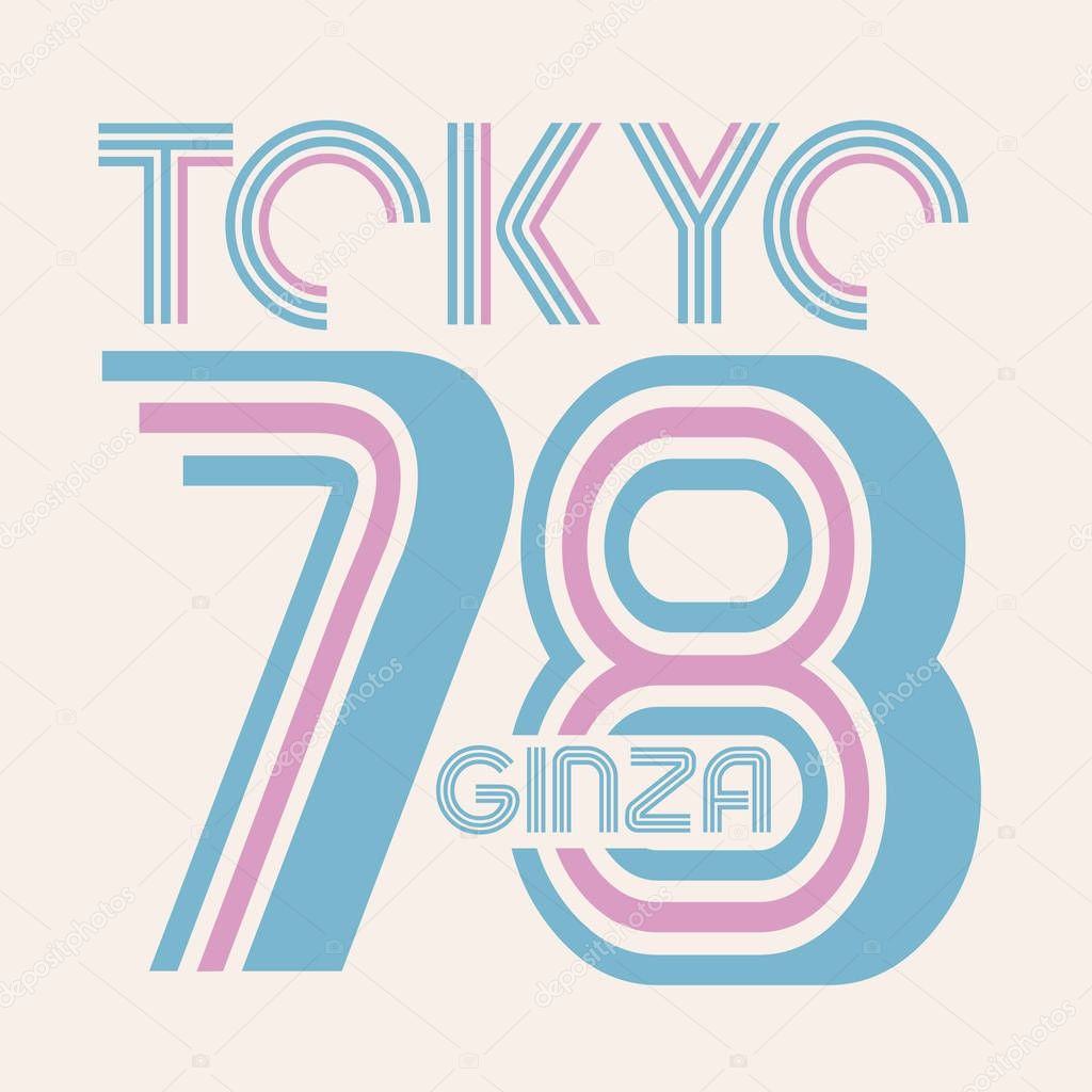 Sport Tokyo typography, t-shirt graphic