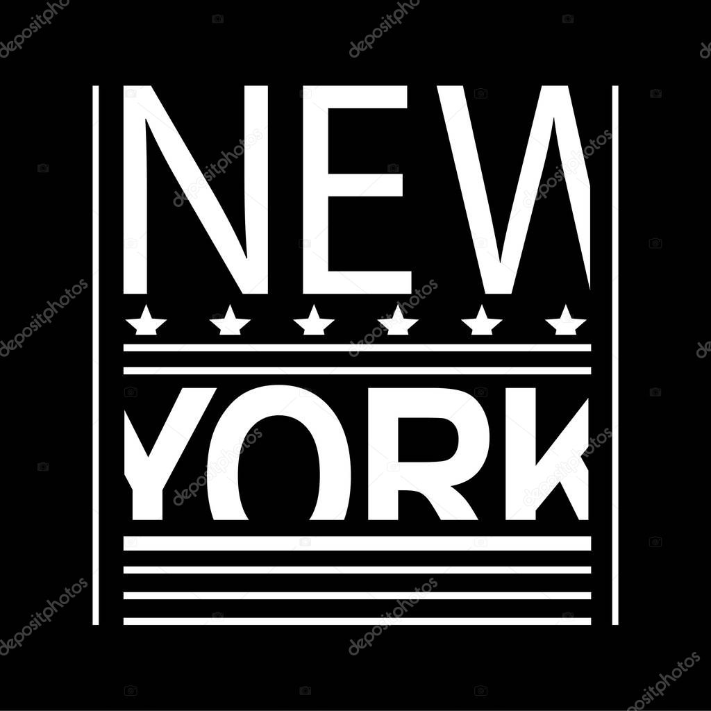 New York typography, t-shirt graphic