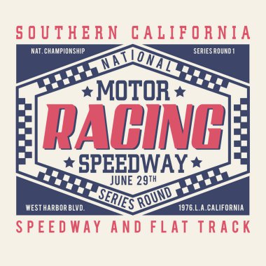 Motor yarışları tipografi