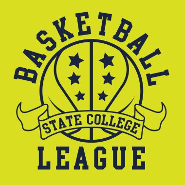 Basketbol tipografi, t-shirt grafiği