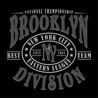 Brooklyn spor tipografi, t-shirt grafiği