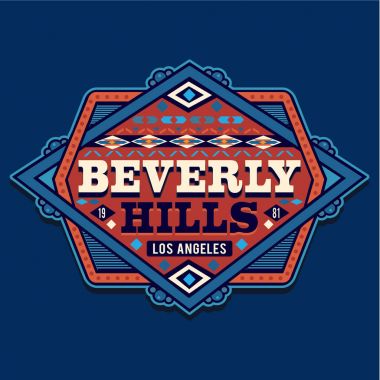 Vintage Beverly hills tipografi