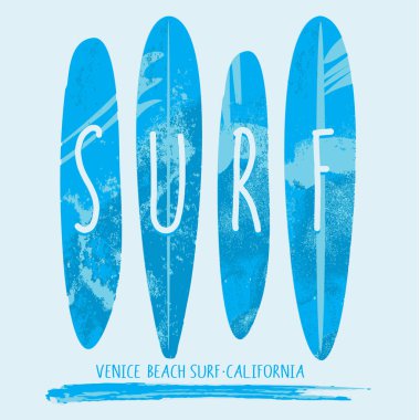 Sörf tipografi, t-shirt grafiği