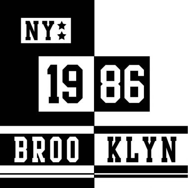 Atletik spor Brooklyn tipografi