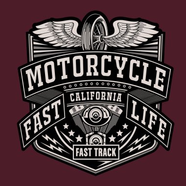 Motosiklet tipografi, t-shirt grafiği