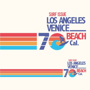 Los Angeles sörf tipografi, t-shirt grafiği