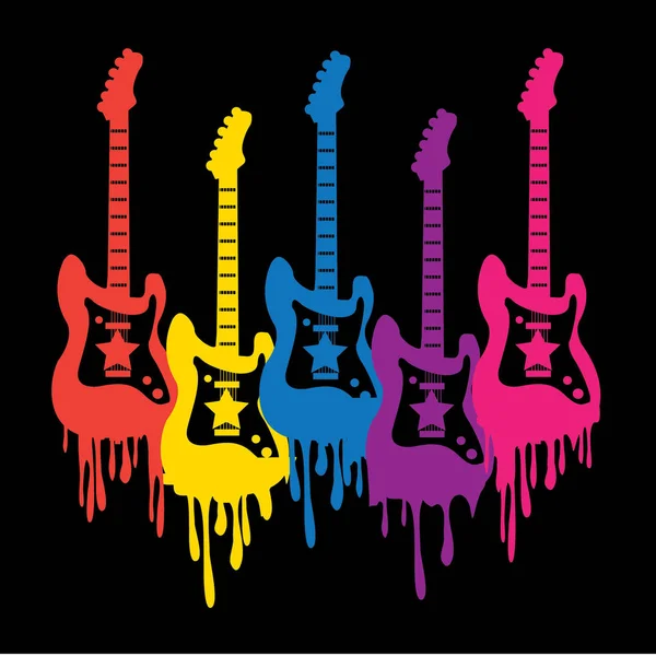 Εικονογράφηση κιθάρα τέχνης — Διανυσματικό Αρχείο