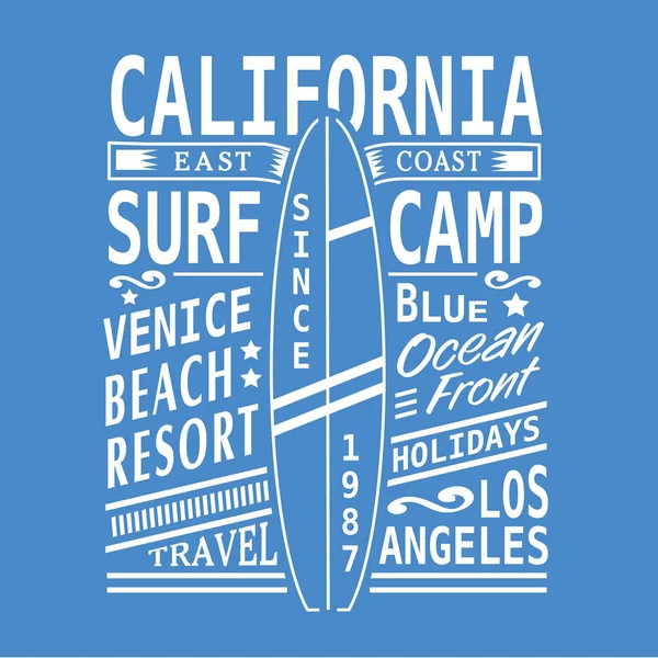 California surf sport typografii — Wektor stockowy