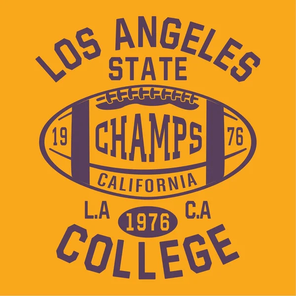 Football Los Angeles typographie — Image vectorielle