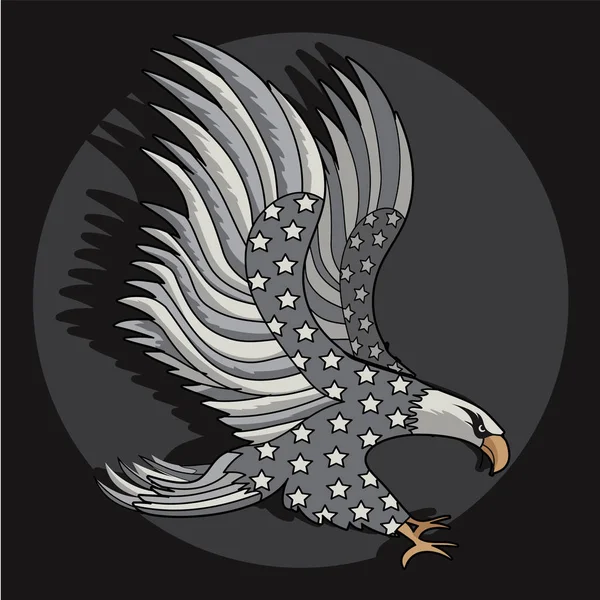 Drapeau des aigles illustration américaine — Image vectorielle