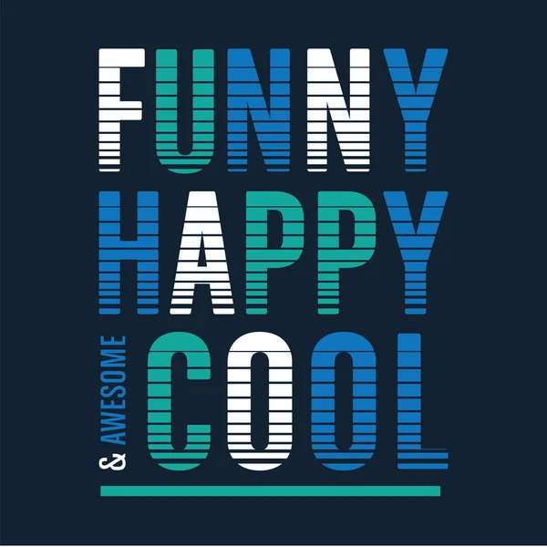 Tipografía divertida feliz fresco — Archivo Imágenes Vectoriales