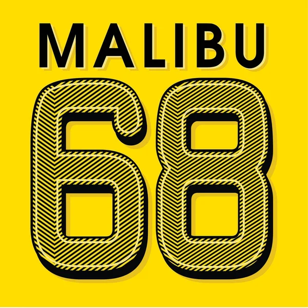 Tipografia sportiva di Malibu — Vettoriale Stock