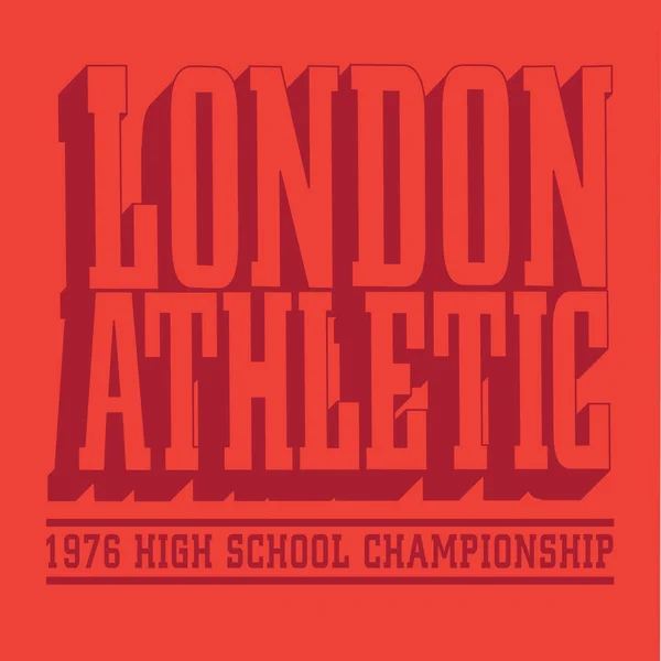 Tipografía atlética de Londres — Archivo Imágenes Vectoriales