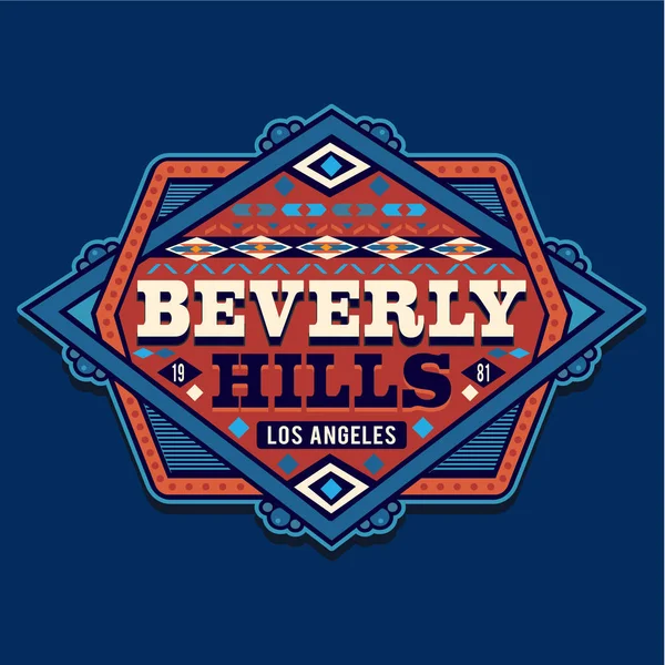 Vintage Beverly hills tipografi — Stok Vektör