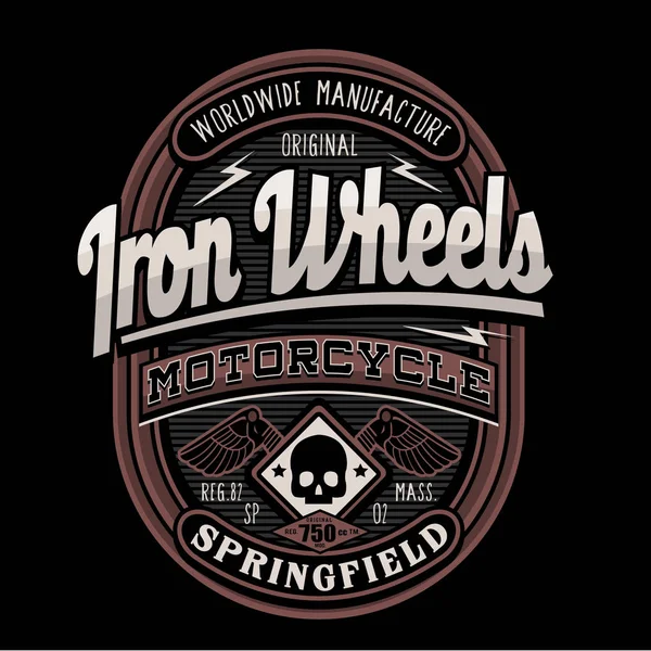 Motorradsport Springfield Typografie — Stockvektor