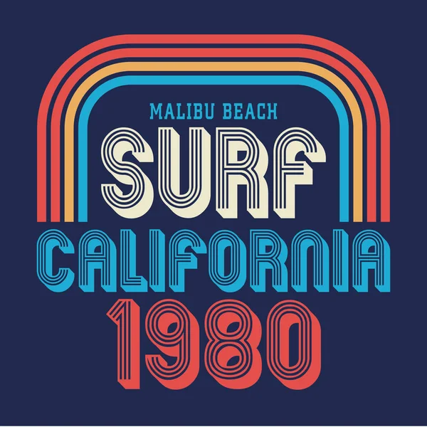 Kalifornien surf typografi — Stock vektor