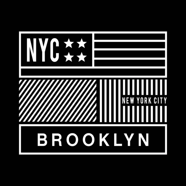 Brookyln typografie, t-shirt afbeelding — Stockvector