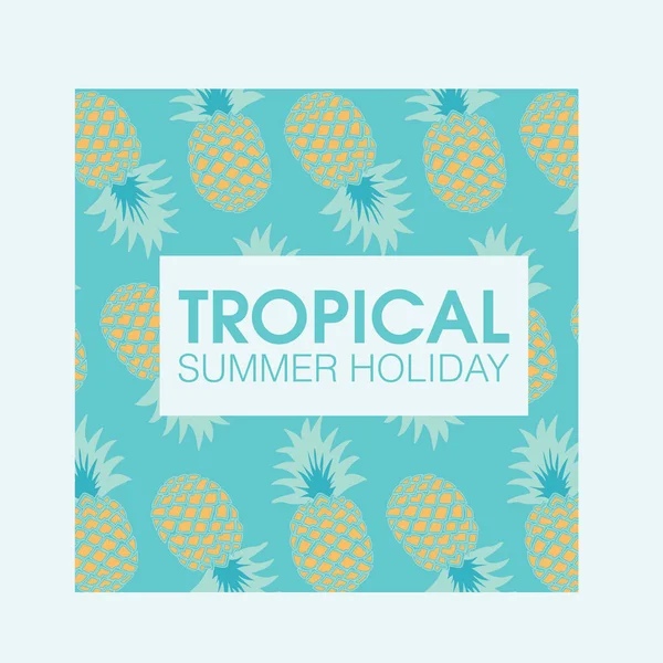 Tipografía tropical de verano de piña — Archivo Imágenes Vectoriales