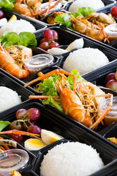 Thai stílusban tengeri ebéd dobozok. — Stock Fotó