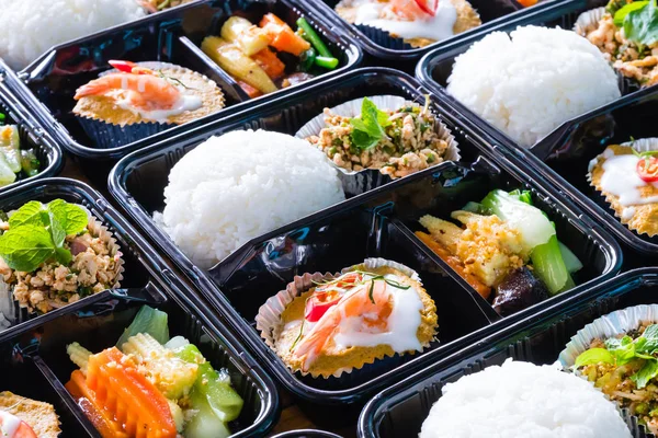 Thai Meal Boxes. Royalty Free Stock Images