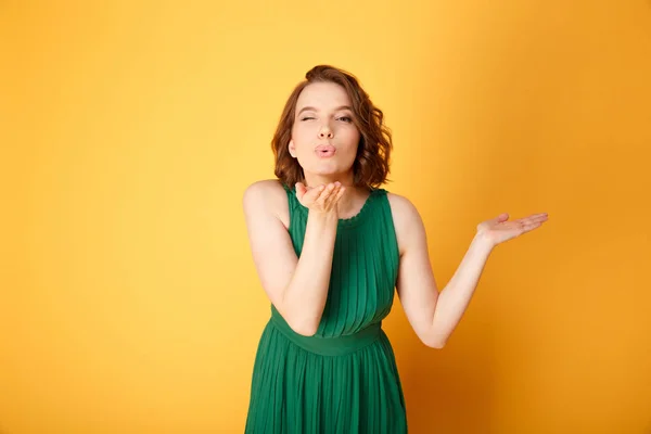 Blowing kiss — Stock Photo