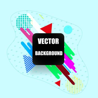 Arka plan ile renkli geometrik şekiller. Tasarım kapakları, posterler, kitapçıklar için.