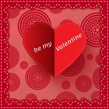 Beyaz kağıt kalp Sevgililer günü kartı işareti 