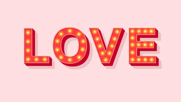 Love.Vector retro 3d font 80s style modern typography. Motivational poster design, retro colorful typography font. Cool vintage font for a party poster, t-shirt, decoration, book, postcard, banner — Stock Vector